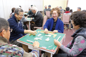 シニア健康麻雀大会の様子