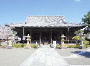 清姫ゆかりの史跡が多数ある道成寺。絵巻物を使いながら、「安珍清姫物語」を住職が聞かせてくれます