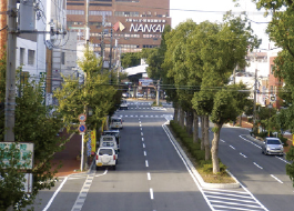 市駅前通りの歩行者天国となる場所