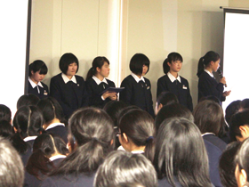 和歌山信愛高校で 地域課題に関する学習成果を発表