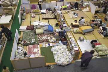 熊本地震発生（2016年4月14日）から約1カ月後の避難所の様子