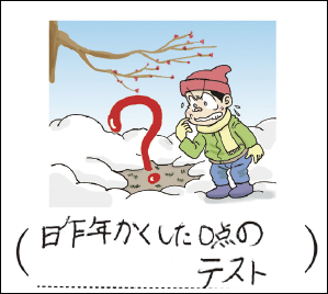 葵彩（8歳） 8歳で昨年が書けるとは…。葵彩ちゃんは答案を隠さなくてもいいね