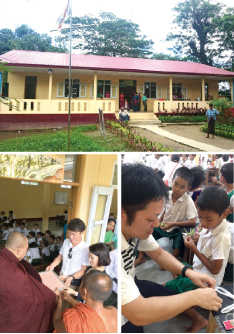 ミャンマーのミンガロン村に建設した小学校