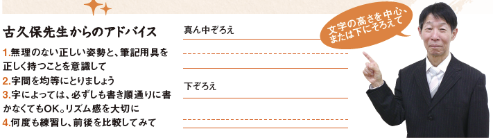 古久保先生からのアドバイス