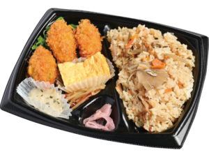 広島県産牡蠣のフライ&舞茸ごはん弁当 537円