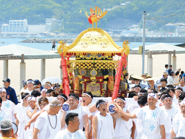 徳川家康の神号「東照大権現」を乗せた神輿が和歌山城周辺を練り歩きます