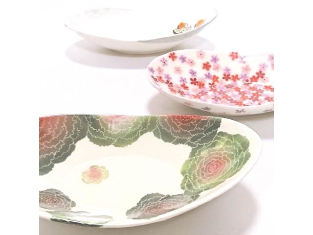 植物デザイン原画と陶磁器 中西芙美展