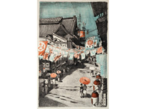 織田一磨《大阪風景より 道頓堀》1917 県立近代美術館蔵