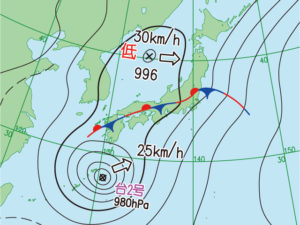 2023年6月2日の天気図