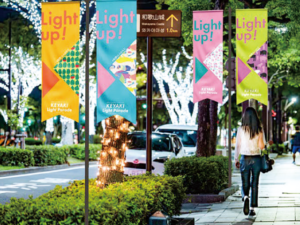 和歌山ふぉんとを採用した街灯フラッグ