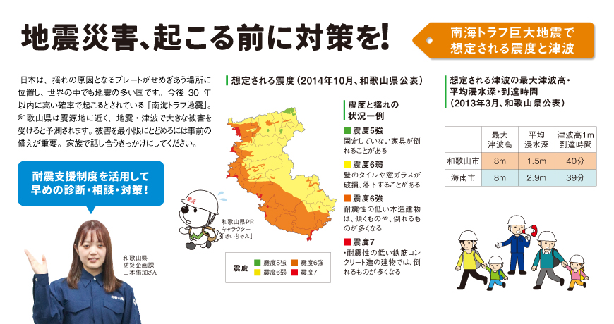 リビング和歌山3月9日号「地震災害､起こる前に対策を！ 」