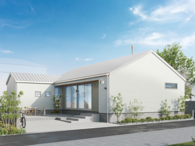 高気密・高断熱と性能にもこだわった平屋の注文住宅(写真提供=岡谷工務店)
