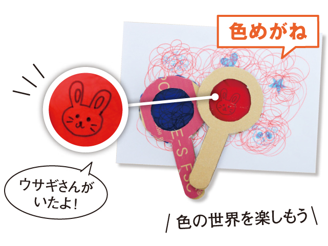 こぴちゃんの手作りおもちゃ「色めがね」