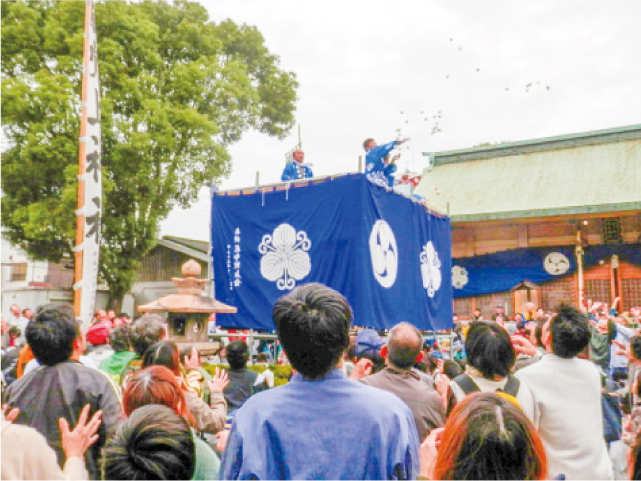 水門吹上神社 (和歌山市) 牛の舌餅投げ
