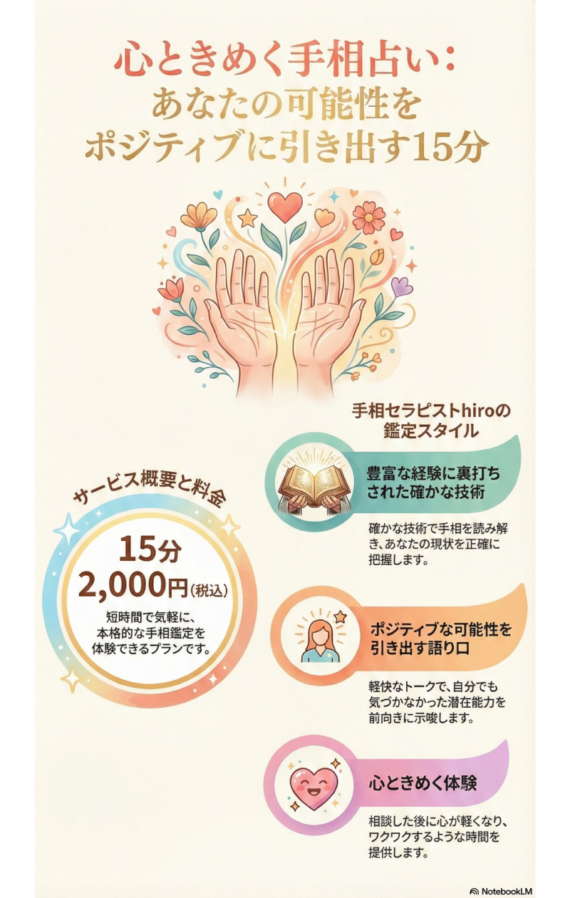 心ときめく手相占い｜手相セラピストhiro